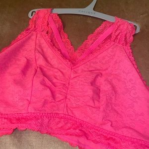 NWOT Cacique Pink Lacey Bralette size 18/20 💗💗💗